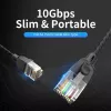 Patchcord sieciowy Vention Cat.6A U/UTP 5 m, RJ-45 na RJ-45, czarny