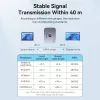 Vention 2-Port Bi-Directional 8K HDMI Switcher AKPH0, HDMI 2.1, 7680×4320@60Hz, USB-C power, Aluminium, szary