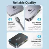 Vention 2-Port Bi-Directional 8K HDMI Switcher AKPH0, HDMI 2.1, 7680×4320@60Hz, USB-C power, Aluminium, szary