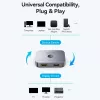 Vention 2-Port Bi-Directional 8K HDMI Switcher AKPH0, HDMI 2.1, 7680×4320@60Hz, USB-C power, Aluminium, szary