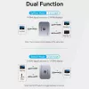 Vention 2-Port Bi-Directional 8K HDMI Switcher AKPH0, HDMI 2.1, 7680×4320@60Hz, USB-C power, Aluminium, szary