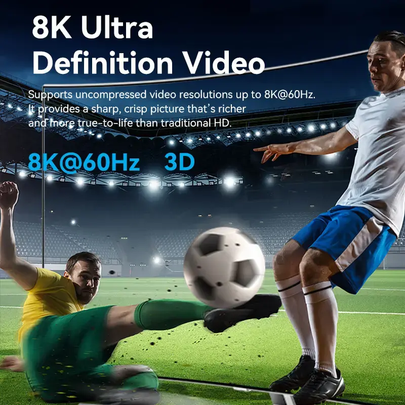 Vention 2-Port Bi-Directional 8K HDMI Switcher AKPH0, HDMI 2.1, 7680×4320@60Hz, USB-C power, Aluminium, szary