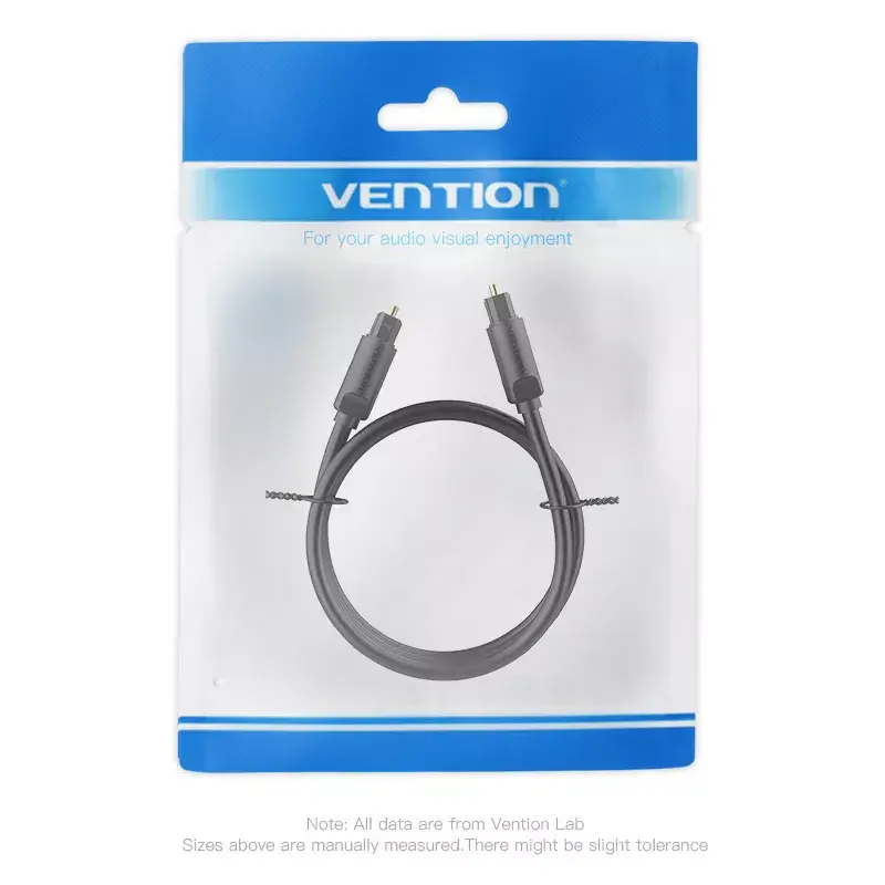 Kabel audio światłowodowy Vention 1,5 m czarny TOSLINK męski do męskiego