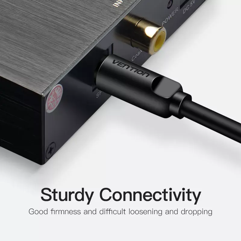 Kabel optyczny Vention 1M Czarny TOSLINK wtyk-wtyk