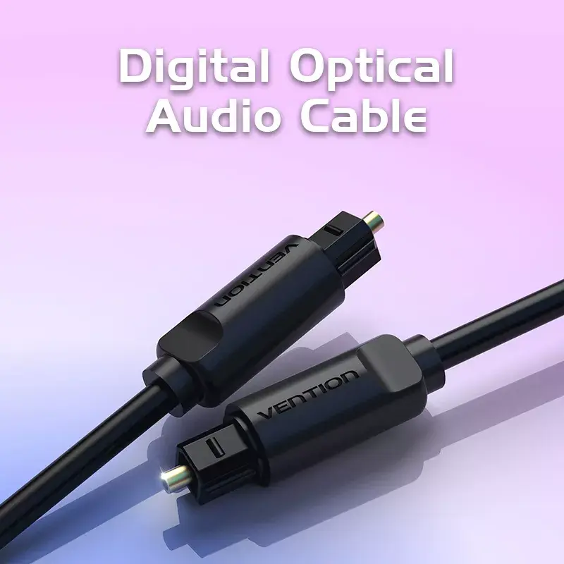 Kabel optyczny audio Vention 2M czarny TOSLINK męski na męski