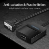Konwerter VGA na HDMI Vention 0,15 M czarny VGA HDMI Micro USB Audio