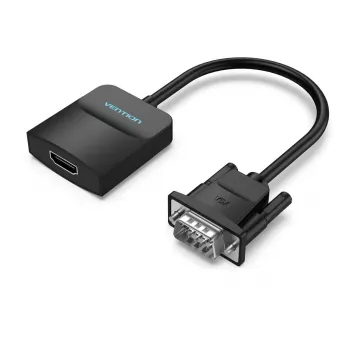 Konwerter VGA na HDMI Vention 0,15 M czarny VGA HDMI Micro USB Audio