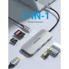 Stacja dokująca Vention USB-C do HDMI USB 3.0x3 SD TF PD 100W Szary
