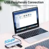 Stacja dokująca Vention wielofunkcyjna USB-C do HDMI USB3.0x3 RJ45 SD TF TRRS 3,5 mm PD 0,15 M szara stop aluminium