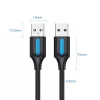 Kabel USB 2.0 A–A Vention 2 m, czarny PVC, USB A na USB A, 0,48 Gbit/s
