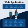 Kabel USB 2.0 A–A Vention 2 m, czarny PVC, USB A na USB A, 0,48 Gbit/s