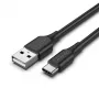 Kabel Vention USB 2.0 Męski A na Męski C 3A 0,25 m Czarny