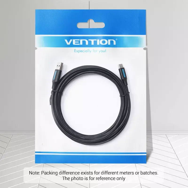 Kabel Vention USB 2.0 A Męski na C Męski 3A 0,5M Czarny