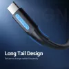Kabel Vention USB 2.0 A Męski na C Męski 3A 0,5M Czarny