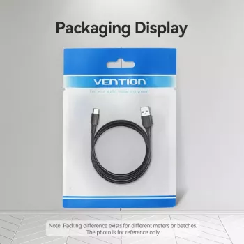 Vention USB 2.0 A Męski na C Męski Kabel 3A 0,5M Czarny