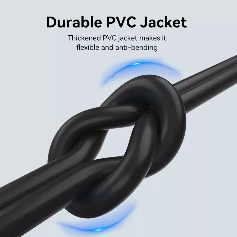 Vention USB 2.0 A Męski na C Męski Kabel 3A 0,5M Czarny