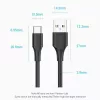 Vention USB 2.0 A Męski na C Męski Kabel 3A 0,5M Czarny