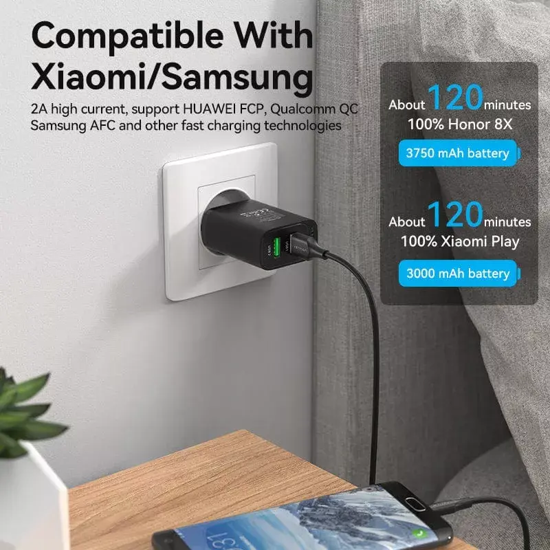 Kabel Vention USB 2.0 A męski do Micro-B męskiego 2A 2 m czarny