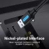 Kabel USB A do A Vention CONBD 0,5 m, USB 3.2 Gen 1 (5 Gbit/s), czarny
