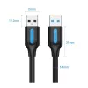 Kabel USB A do A Vention CONBD 0,5 m, USB 3.2 Gen 1 (5 Gbit/s), czarny