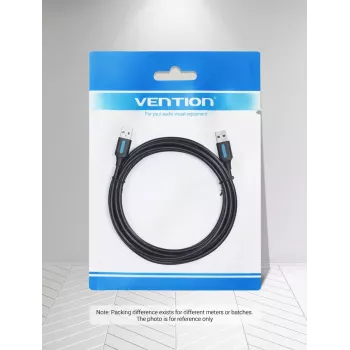 Kabel USB 3.0 A-Male na A-Male 1,5 m — Vention, USB 3.2 Gen 1, czarny PVC