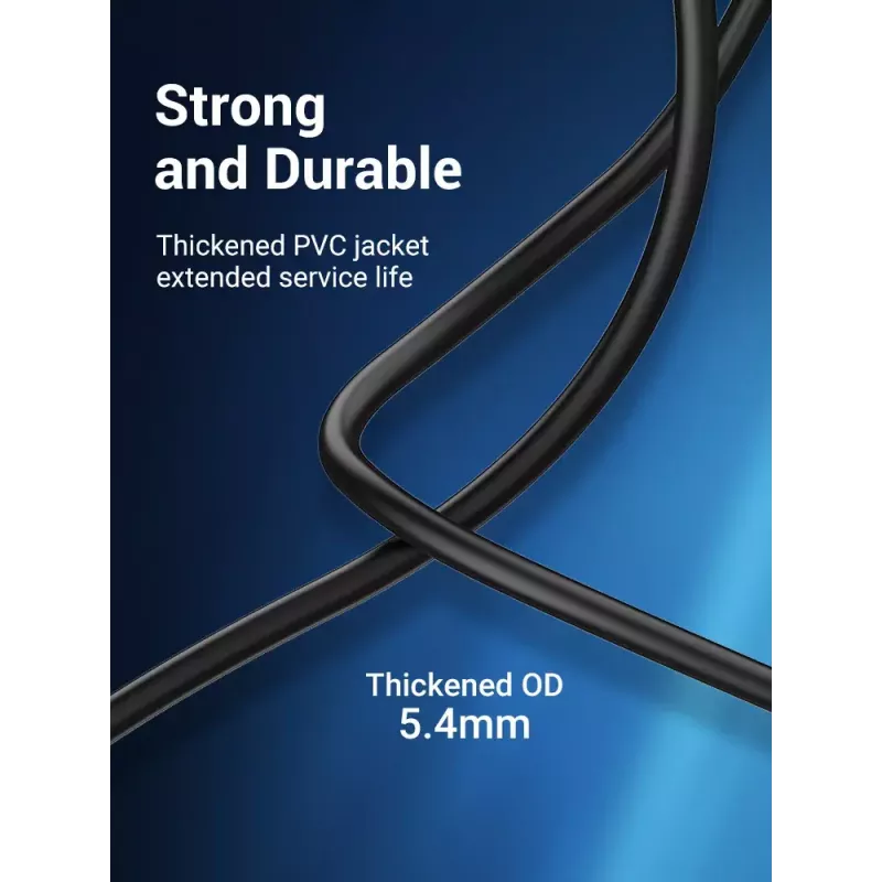 Kabel Vention USB 3.0 A na B 3 m — USB 3.2 Gen 1 (5 Gbit/s), Czarny, Złącza niklowane