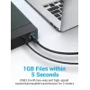 Kabel Vention USB 3.0 A na B 3 m — USB 3.2 Gen 1 (5 Gbit/s), Czarny, Złącza niklowane