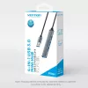 Koncentrator USB Vention CKOHB — 4-portowy hub USB 3.2 Gen 1/USB 2.0, kabel 0,15 m, szare aluminium