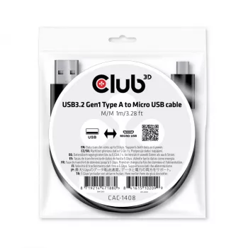 Kabel USB 3.2 Gen1 Typ-A na Micro USB M/M 1m CLUB3D CAC-1408