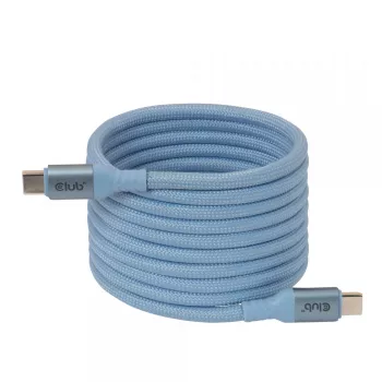 Kabel CLUB3D USB-C® z cewką magnetyczną 240 W PD3.1 niebieski 2 m / 6,56 ft szybkie ładowanie