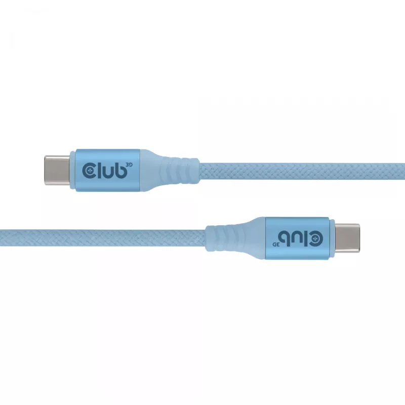 Kabel CLUB3D USB-C® z cewką magnetyczną 240 W PD3.1 niebieski 2 m / 6,56 ft szybkie ładowanie