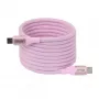 CLUB3D Kabel USB-C zwijany magnetycznie 240W różowy 2m USB 2.0
