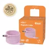 CLUB3D Kabel USB-C zwijany magnetycznie 240W różowy 2m USB 2.0