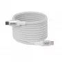 Kabel USB-C z cewką magnetyczną Club 3D CAC-3032 — biały, konstrukcja z cewką magnetyczną do ładowania i przesyłania danych