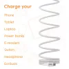 Kabel USB-C z cewką magnetyczną Club 3D CAC-3032 — biały, konstrukcja z cewką magnetyczną do ładowania i przesyłania danych