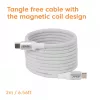 Kabel USB-C z cewką magnetyczną Club 3D CAC-3032 — biały, konstrukcja z cewką magnetyczną do ładowania i przesyłania danych