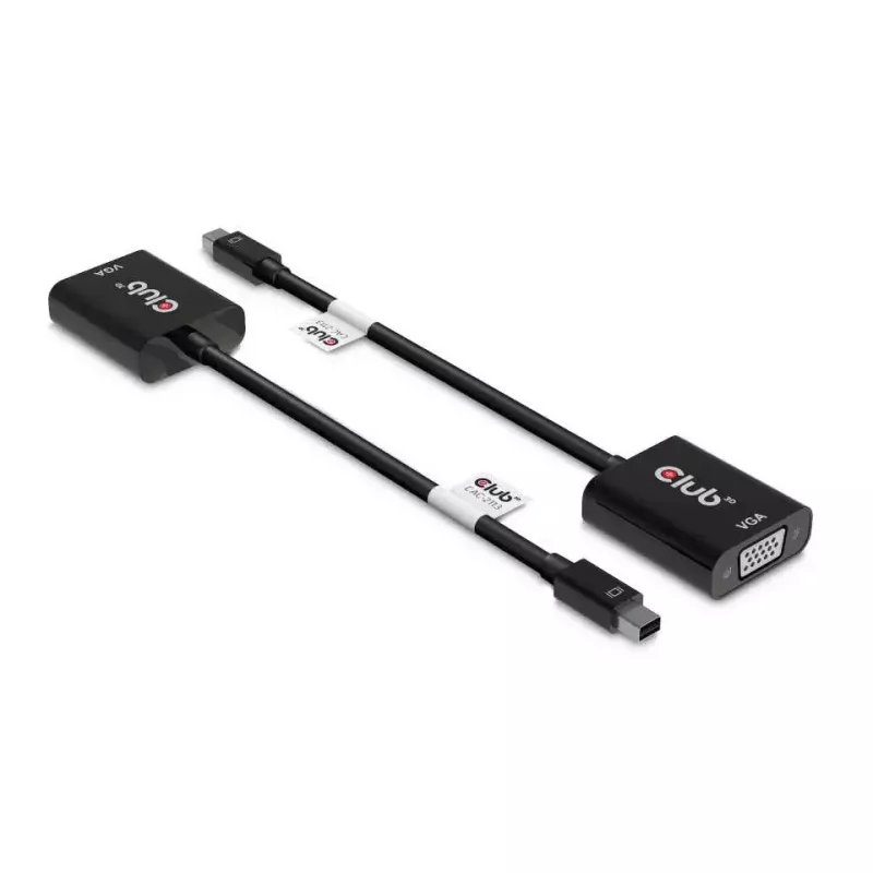 CLUB3D MiniDisplayPort™ na VGA, czarny adapter aktywny M/F