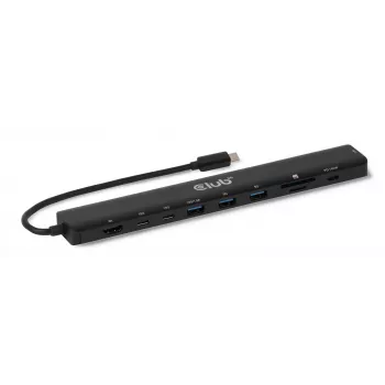 CLUB3D 10-1 Przenośna stacja dokująca USB Type-C® 10 Gb/s na HDMI™ 8K30Hz PD3.1 maks. 140 W