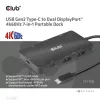 CLUB3D USB Gen2 Type-C do Dual DisplayPort 4k60Hz 7-w-1 HUB