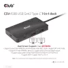 CLUB3D USB Gen2 Type-C do Dual DisplayPort 4k60Hz 7-w-1 HUB