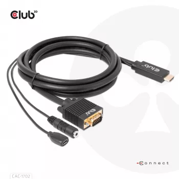 CLUB3D Kabel HDMI do VGA M/M 2m/6,56ft 28AWG