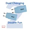 CLUB3D 2-Pack USB C Charger 30 Watt Whit, Indoor, AC, niebieski