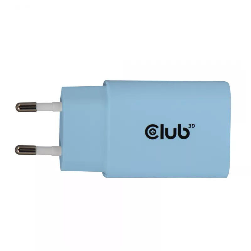 CLUB3D 2-Pack USB C Charger 30 Watt Whit, Indoor, AC, niebieski