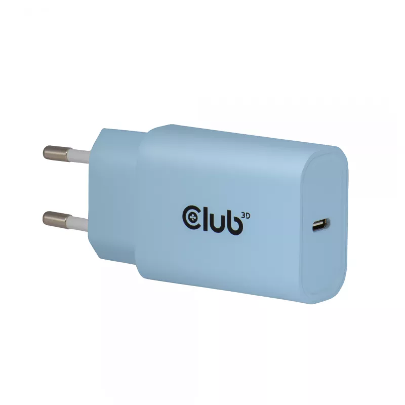 CLUB3D 2-Pack USB C Charger 30 Watt Whit, Indoor, AC, niebieski