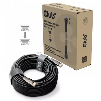 CLUB3D kabel hybrydowy AOC HDMI™ 8K60Hz/4K120Hz 30 m / 98,42 stopy, 30 m, HDMI Typ A (Standard), HDMI Typ A (Standard), 48 Gbit/s, Czarny