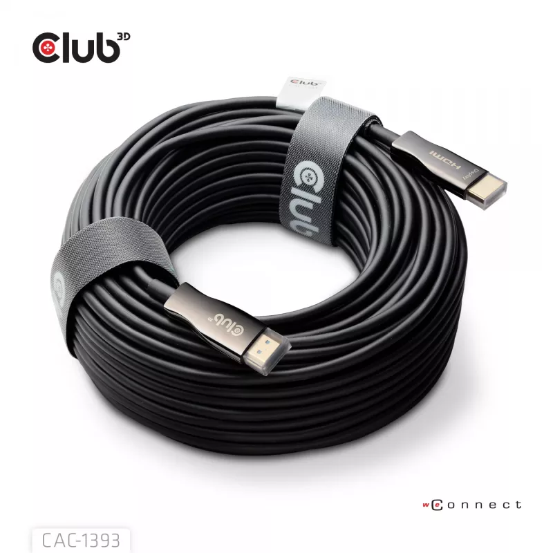 Club 3D HDMI Hybrid AOC kabel 8K60Hz / 4K120Hz 50 m, HDMI Type A Męski–Męski