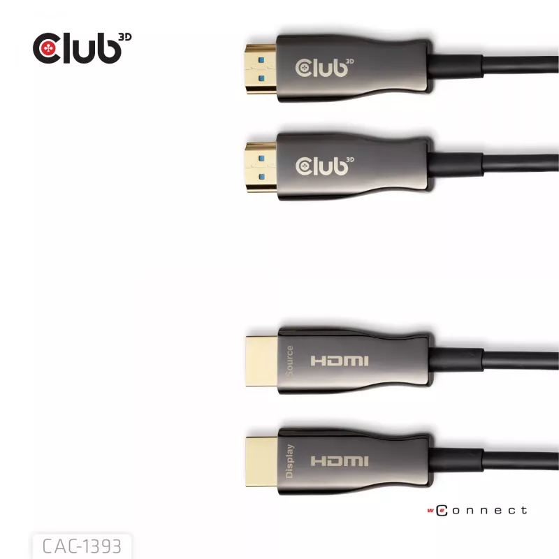 Club 3D HDMI Hybrid AOC kabel 8K60Hz / 4K120Hz 50 m, HDMI Type A Męski–Męski