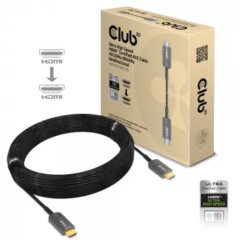 CLUB3D Ultra High Speed HDMI™ Certified Kabel AOC 4K120Hz/8K60Hz Jednokierunkowy M/M 15 m/49.21 st.
