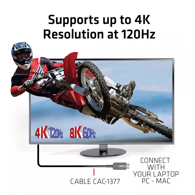 CLUB3D Ultra High Speed HDMI™ Certified Kabel AOC 4K120Hz/8K60Hz Jednokierunkowy M/M 15 m/49.21 st.