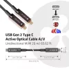 CLUB3D USB Gen 2 Type C Active Optical kabel A/V Unidirectional M/M 20 m